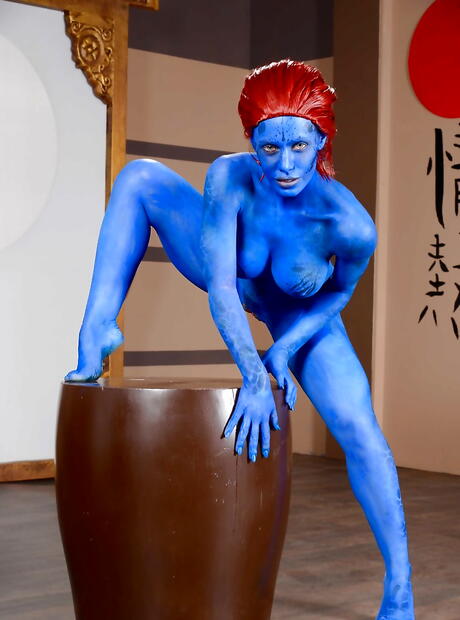 Lovely american redheaded porn star Nicole Aniston in cosplay costume in hot fetish gallery 